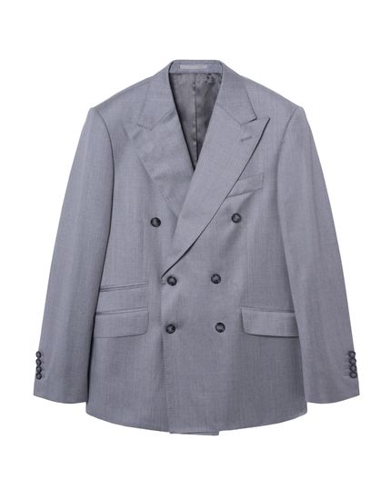 veste croisée grise Loro Piana