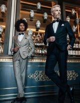 Costume mariage gris clair + smoking mariage sur mesure