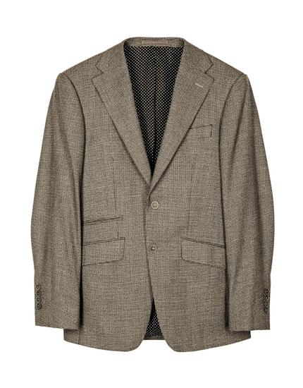 veste deux-pièces en tissu pied-de-poule