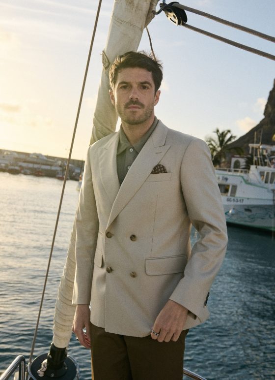 Veste Dubaï Sand en tissu 100% laine​ - Collection Rainbow