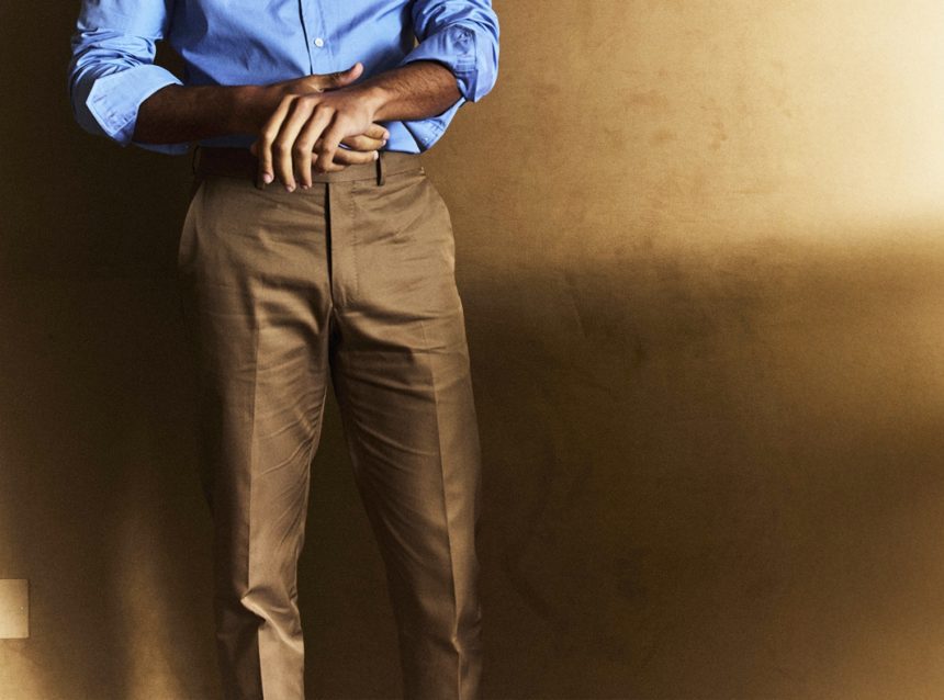 Chemise bleue sur mesure , fil à fil, avec tissu en coton italien par logo Les nouveaux ateliers