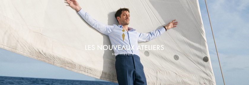 Chemise bleue 100 % coton d’Egypte - Thomas Mason