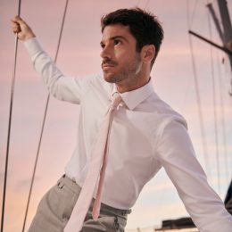 Veste rose poudré en tissu coton et soie - Collection Mare