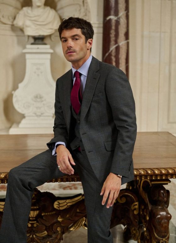 Costume trois-pièces gris anthracite en 100% laine - Collection Suitmate